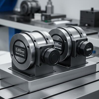 Verharden staalaxisbevestigingen met 18KN vergrendelingskracht en 0,005 mm herhalingsnauwkeurigheid voor CNC-bewerking