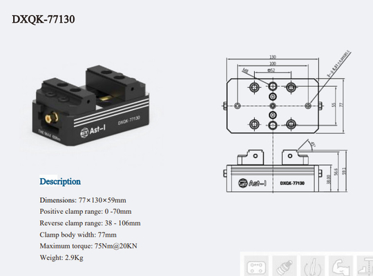 Precieze zelfcentrerende vis CNC Werken voor 3 as 4as 5as Vis 5as 77130